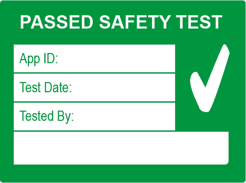 PAT Test Safety Medium Rectangle Labels